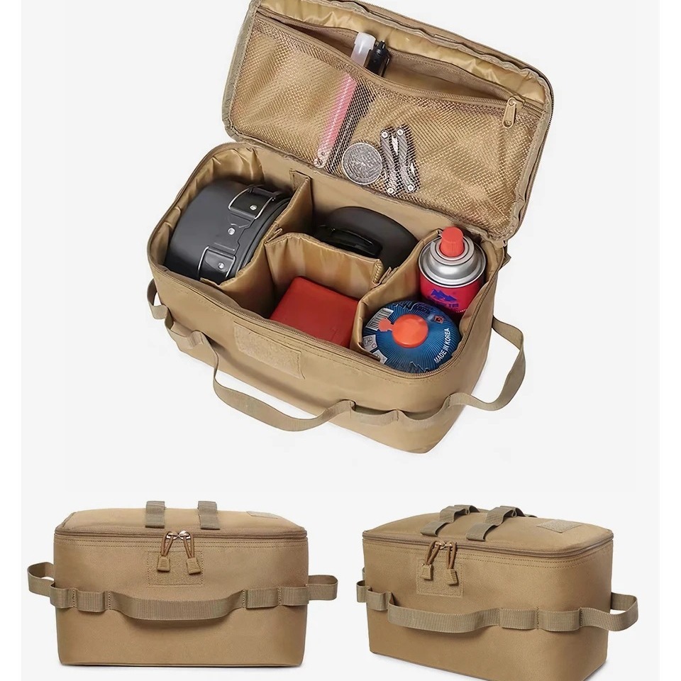 Camping Cooking Set With Bag - Açık Hava Kamp Gaz Tüpü Saklama