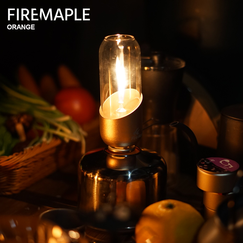Camping Cooking Hob - Yangın akçaağaç turuncu gaz fener açık
