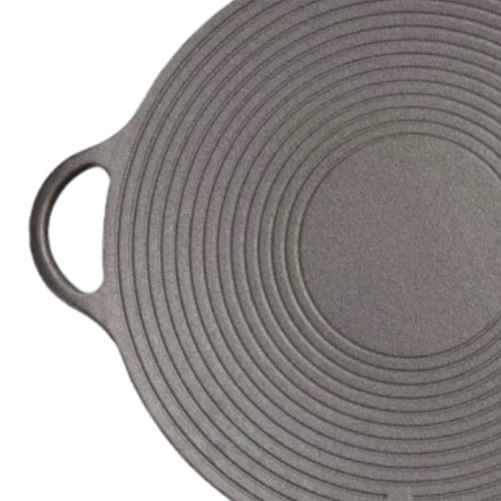 Camping Cooking Without Gas - Yuvarlak Dökme Demir Izgara Tavası Yapışmaz
