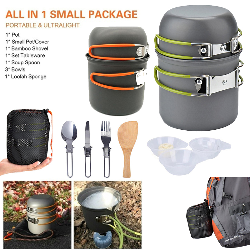 Camping Cooking Pot Set - Yeni Kamp Pot Taşınabilir Açık Set