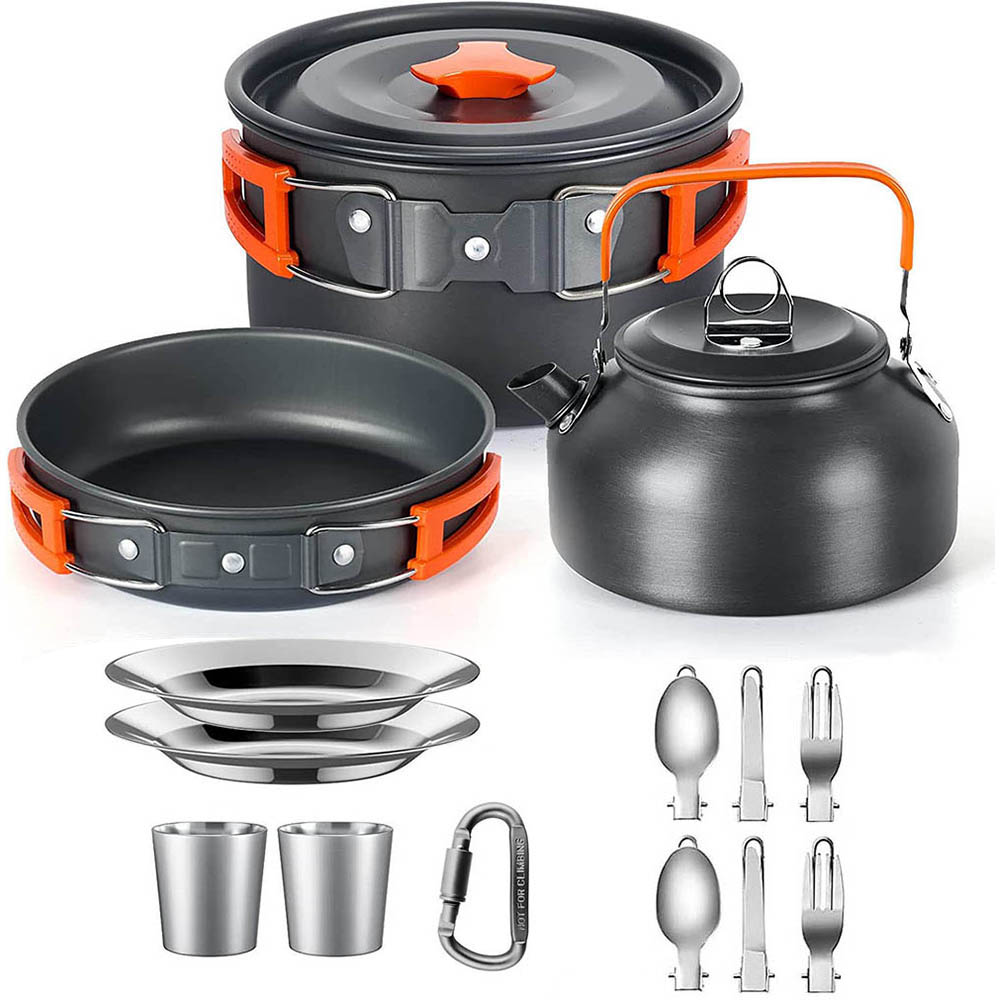 Camping Cooking Set Lightweight - Kamp pişirme seti açık alüminyum hafif