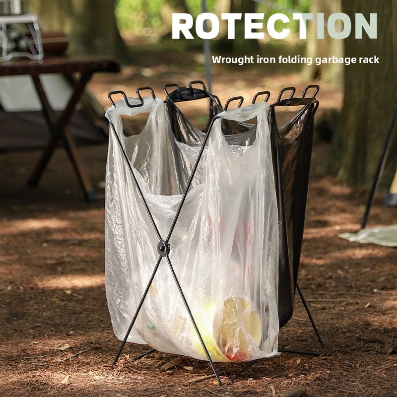 Camping Cooking Bag - Taşınabilir Katlanabilir Çöp Torbası Tutucu, Kamp,