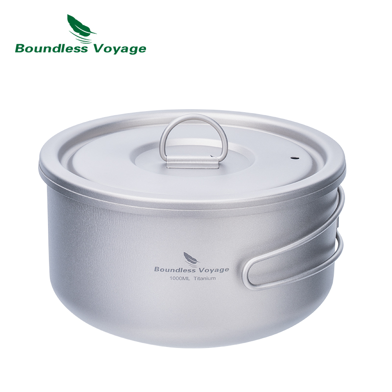 Camping Cooking Accessories - Sınırsız Voyage Titanyum Kapaklı Kamp Pot