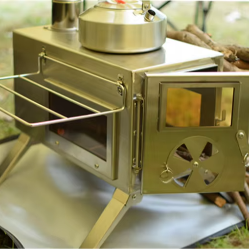 Camping Cooking Ovens - Taşınabilir Paslanmaz Çelik Barbekü Ocak, Açık