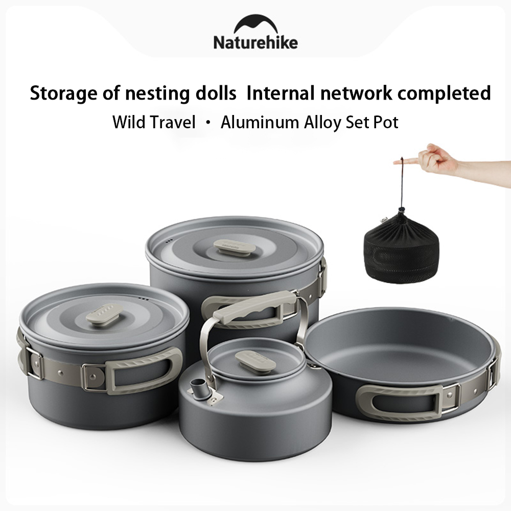 Camping Cooking Pot Set - Naturehike Açık Pot Seti, Kamp Pişirme