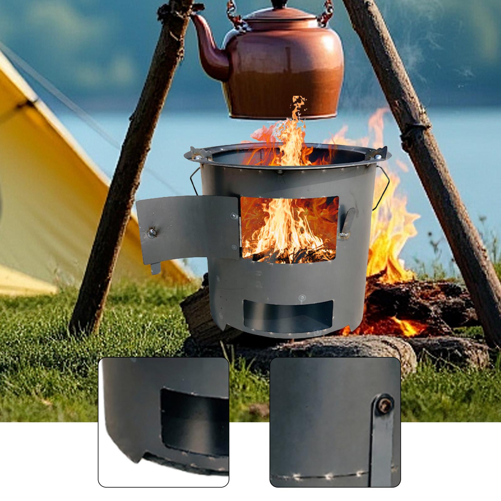 Camping Cooking Over Fire - Ahşap Fırın Kapalı Çok Amaçlı Isıtıcı