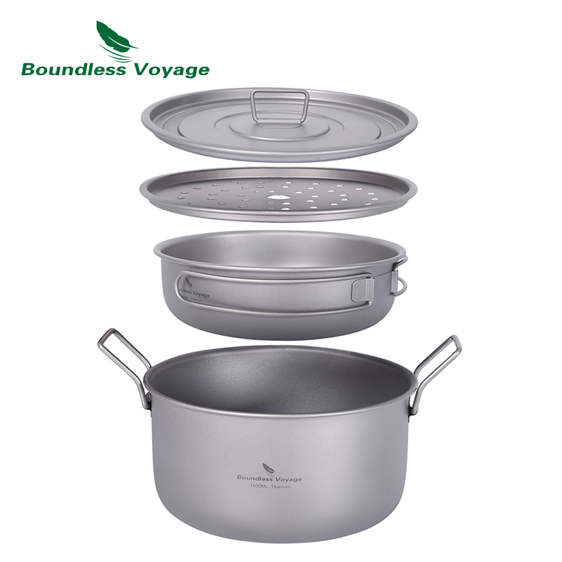 Camping Cooking Pot Set - Sınırsız Voyage kamp tencere çok fonksiyonlu