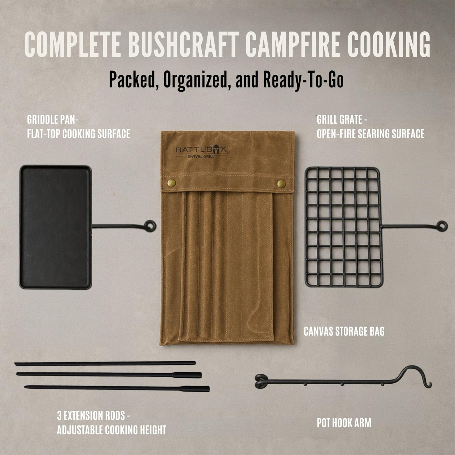 Döner Izgara Seti, Bushcraft Ç - Camping Cooking Over Fire incelemesi ve fiyatı