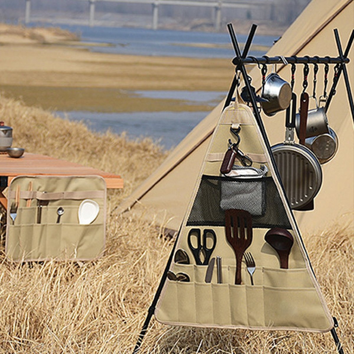 Taşınabilir Kamp Mutfak Gereçl - Camping Cooking Utensils Storage incelemesi ve fiyatı