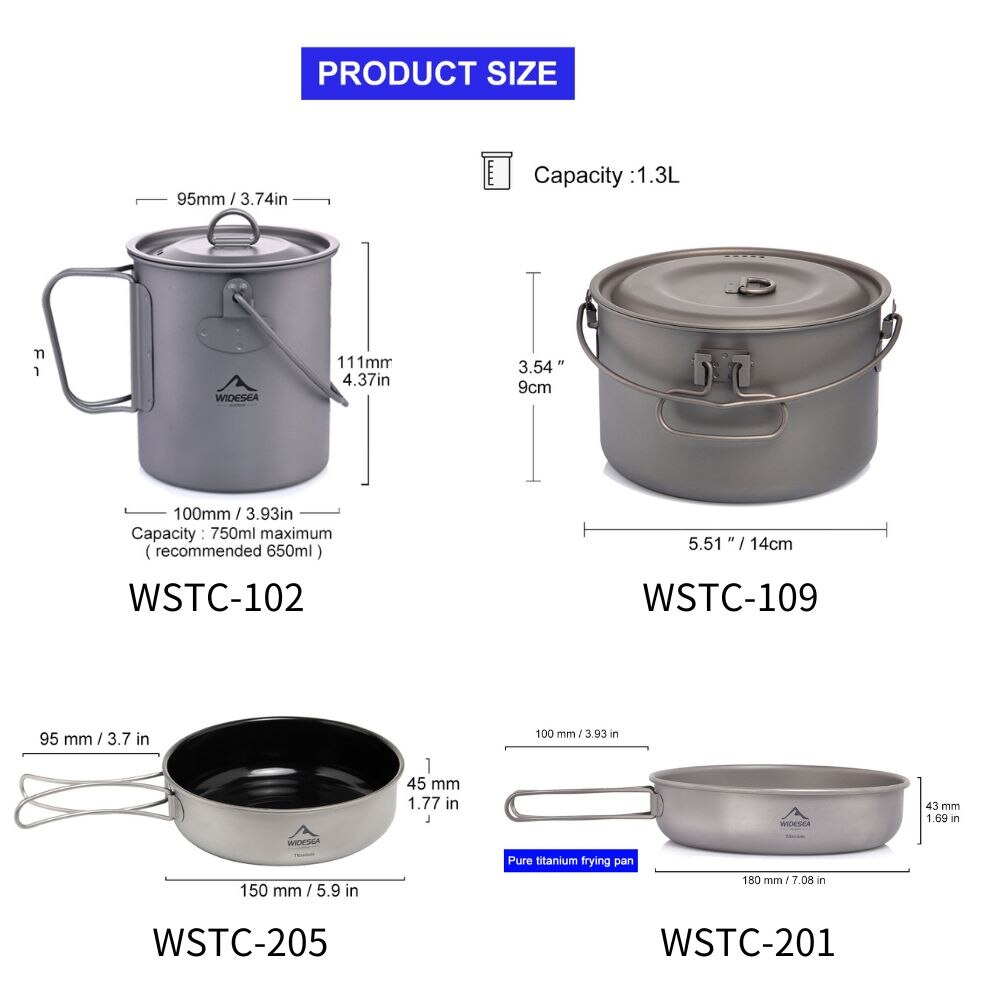 Widesea kamp sofra titanyum te - Camping Cooking Utensils Storage incelemesi ve fiyatı