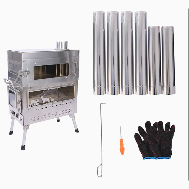 Premium Paslanmaz Çelik Odun Y - Camping Cooking Ovens incelemesi ve fiyatı