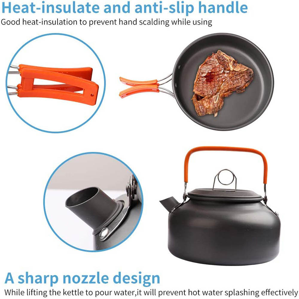 Kamp pişirme seti açık alüminy - Camping Cooking Set Lightweight incelemesi ve fiyatı