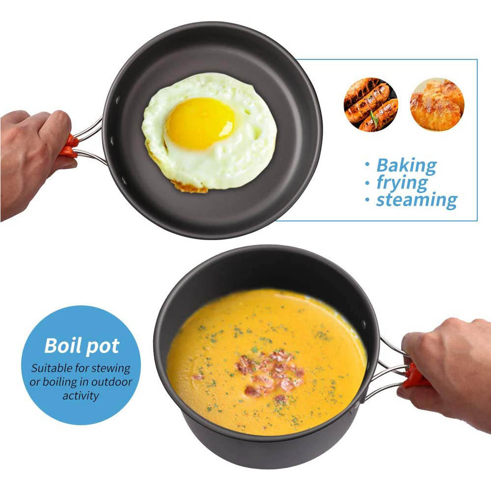 Kamp pişirme seti açık alüminy - Camping Cooking Set Lightweight incelemesi ve fiyatı