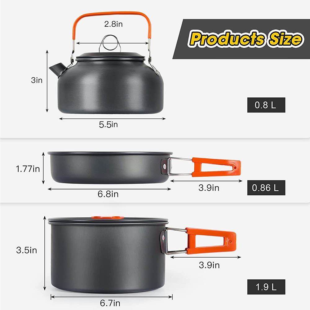 Kamp pişirme seti açık alüminy - Camping Cooking Set Lightweight incelemesi ve fiyatı