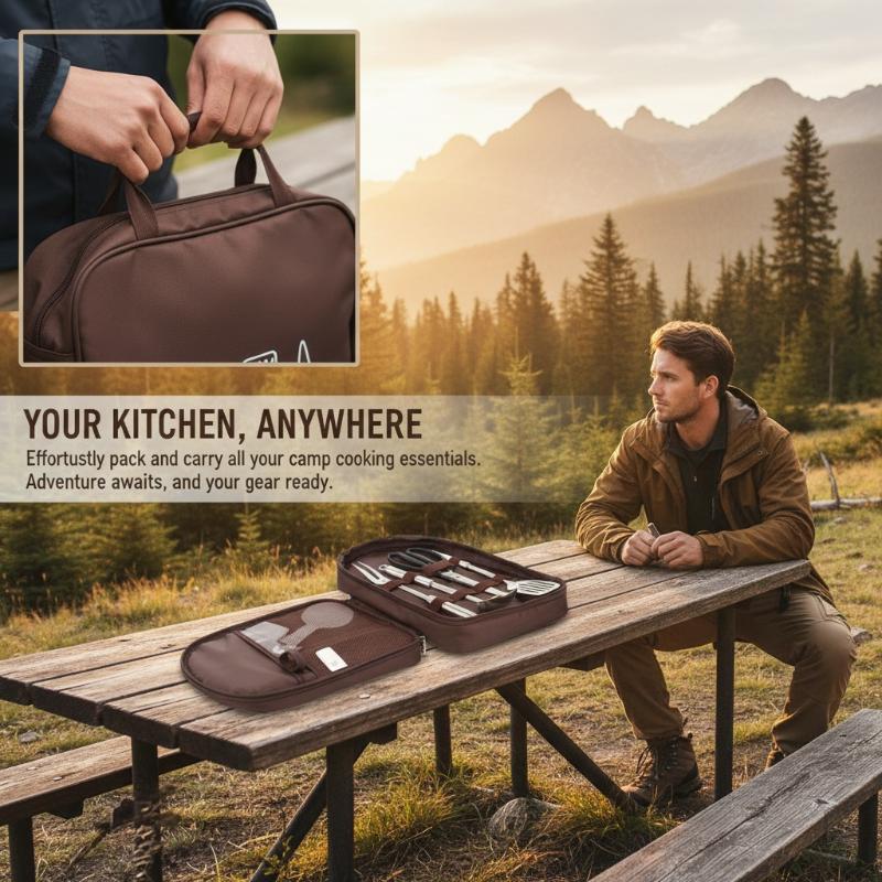Açık Hava Pişirme Çantası Kamp - Camping Cooking Utensils Storage incelemesi ve fiyatı