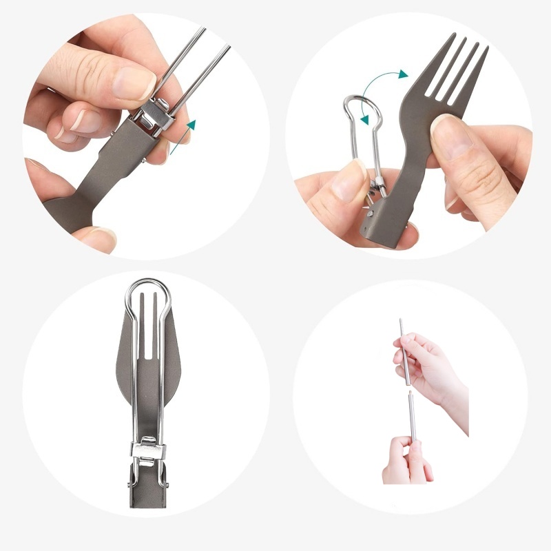 Titanyum Katlanabilir Gereç Se - Camping Cooking Set Lightweight incelemesi ve fiyatı