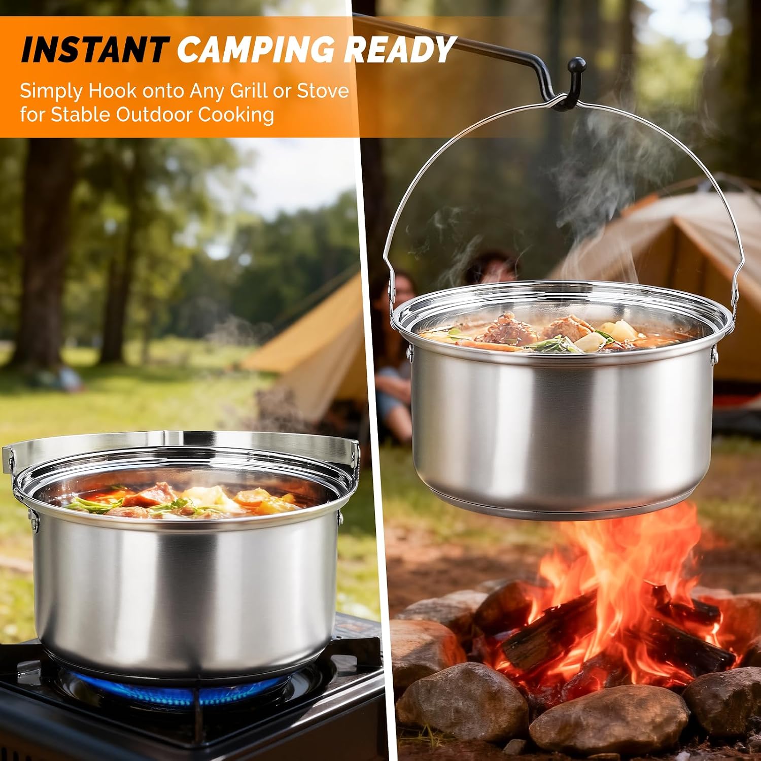 6 Parça Tencere Seti, 304 Pasl - Camping Cooking Set Lightweight incelemesi ve fiyatı