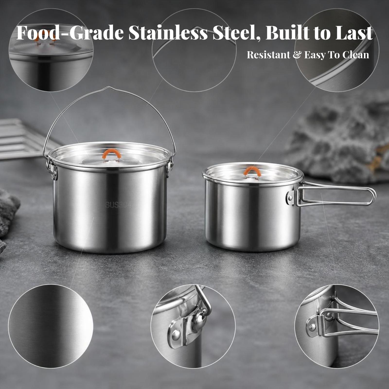 Dış Mekan Kullanımı İçin 304 P - Camping Cooking Pot Set incelemesi ve fiyatı
