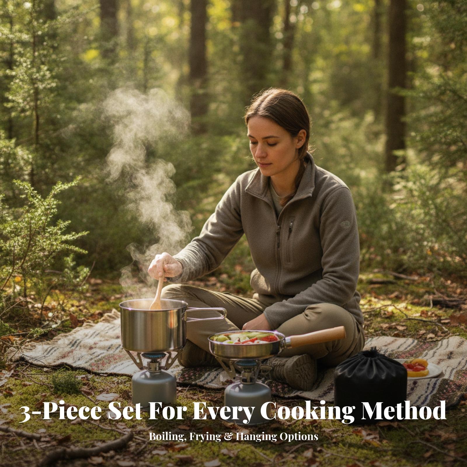 Dış Mekan Kullanımı İçin 304 P - Camping Cooking Pot Set incelemesi ve fiyatı