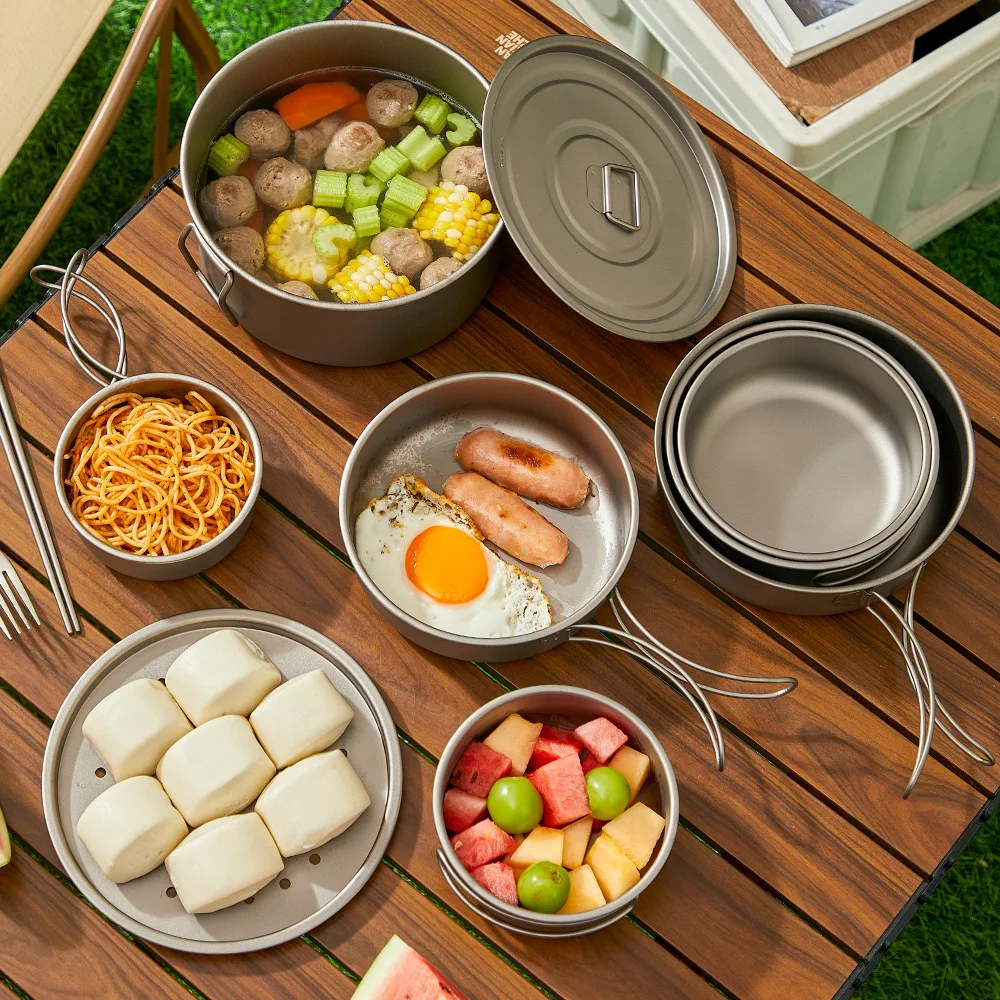 Titanyum Açık Pot Seti Piknik  - Camping Cooking Set Lightweight incelemesi ve fiyatı