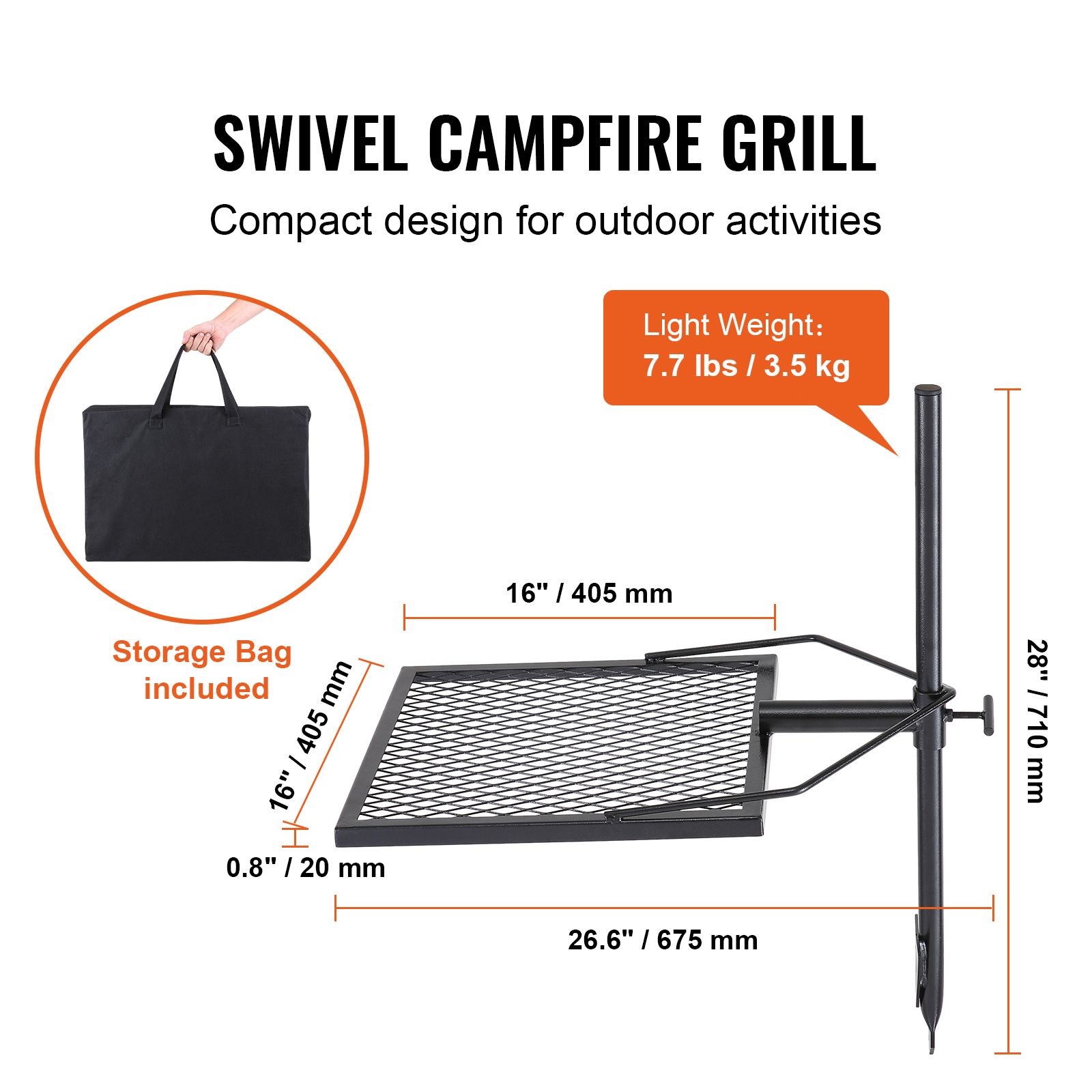 Döner Kamp Ateşi Izgarası, Ate - Camping Cooking Over Fire incelemesi ve fiyatı